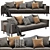 Meridiani TIMOTHY KUOIO 3-Seater Sofa: Modern Elegance for Your Home. 3D model small image 1