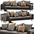 Meridiani TIMOTHY KUOIO 3-Seater Sofa: Modern Elegance for Your Home. 3D model small image 2