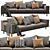 Meridiani TIMOTHY KUOIO 3-Seater Sofa: Modern Elegance for Your Home. 3D model small image 5