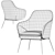 Modern ESTE Armchair: Stylish Design & Comfort 3D model small image 5