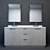 RH Modern Larsen Double Vanity 3D model small image 1