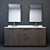 RH Modern Larsen Double Vanity 3D model small image 4