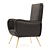 Luxury Turin Leather Chair | Realistic Model 3D model small image 2