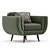 Zuri DFS Armchair - Stylish and Comfortable! 3D model small image 1