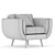 Zuri DFS Armchair - Stylish and Comfortable! 3D model small image 4