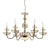 Classical Gold Chandelier with Curved Arms 3D model small image 1