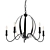 Classic Candle Chandelier in Black and Nickel - RUFUS 3D model small image 1