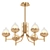 Elegant Brass Ceiling Stand Chandelier 3D model small image 1