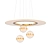 Golden Orb LED Ring Chandelier 3D model small image 1