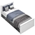 Modern Bed with Dual Color Options 3D model small image 2