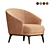 Luxury Velvet Armchair: Amy Bielefelder Werkstaetten 3D model small image 4