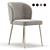 Elegant Fallon Dining Chair 3D model small image 1