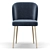 Elegant Fallon Dining Chair 3D model small image 3