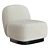 Elsie Cream White Armchair: Sleek Comfort for Your Home 3D model small image 1