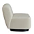 Elsie Cream White Armchair: Sleek Comfort for Your Home 3D model small image 5