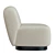 Elsie Cream White Armchair: Sleek Comfort for Your Home 3D model small image 6