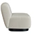 Elsie Cream White Armchair: Sleek Comfort for Your Home 3D model small image 7
