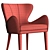 Elegant Elektra Dining Chair by Borzalino 3D model small image 5