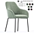 Elegant Daniella Dining Chair 3D model small image 1
