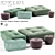 Sophisticated Minotti Jacques Poufs 3D model small image 1