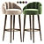 Elegant Olympia Bar Stool 3D model small image 1