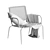 Metal and Rope Garden Armchair: Ibiza 3D model small image 2