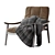 Fynn Saddle Armchair: Sleek Elegance 3D model small image 3