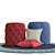 Cozy Puf Color Set: Rug & Pillows 3D model small image 4