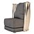 Elegant Mid-Century Armchair 3D model small image 1