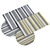 Sophisticated Gray Striped Rugs 3D model small image 2