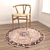 6-Piece Round Carpets Set 3D model small image 4