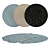 Round Carpets Set: Versatile and Stunning 3D model small image 1