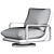 Rare Milo Baughman Swivel Lounge Chairs 3D model small image 4