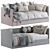 Stylish Bert Sofa Bed 2 3D model small image 1