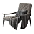 Fynn Saddle Armchair: Sleek and Stylish Seating 3D model small image 3