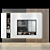 Modern TV Wall Set 3D model small image 1