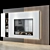 Modern TV Wall Set 3D model small image 2