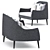 Sleek and Stylish Katachi Sofa 3D model small image 3