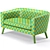 Mid-Century Modern Bridie Loveseat 3D model small image 4