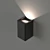 LED Aluminum Wall Sconce 3D model small image 2