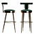 Classic Industrial Bar Stool 3D model small image 2