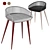 Sleek Leather Bar Chair 3D model small image 1