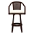 Wicker Handmade Swivel Bar Stool 3D model small image 2