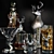  Elegant Alcohol Decor Set 3D model small image 1