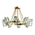 Blue Glass Designer Chandelier 3D model small image 1