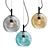 Alfey: Elegant Glass Pendant Light 3D model small image 1