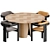 G&R Dining Set: 2 Chairs + 1 Table 3D model small image 1
