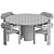 G&R Dining Set: 2 Chairs + 1 Table 3D model small image 2