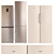 Atlant Refrigerator Set: Side-by-Side & Double Door 3D model small image 2
