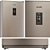 Atlant Refrigerator Set: Side-by-Side & Double Door 3D model small image 3